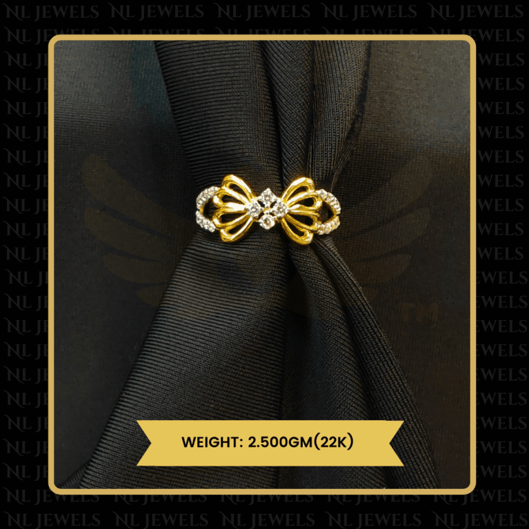 Golden Glow Cubic Zirconia 22kt Gold Ring for Women