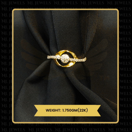 Pretty Grace Cubic Zirconia 22kt Gold Ring for Girls