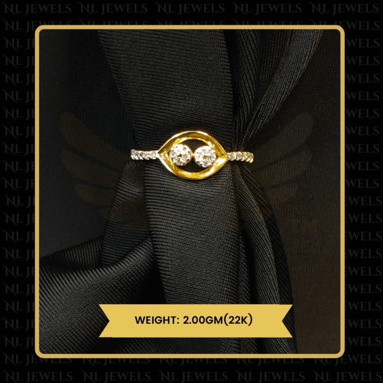 Royal Touch Cubic Zirconia 22kt Gold Ring for Women