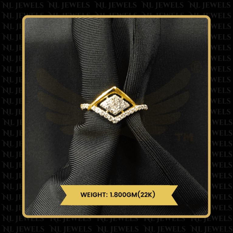 Precious Spark Cubic Zirconia 22kt Gold Ring for Women