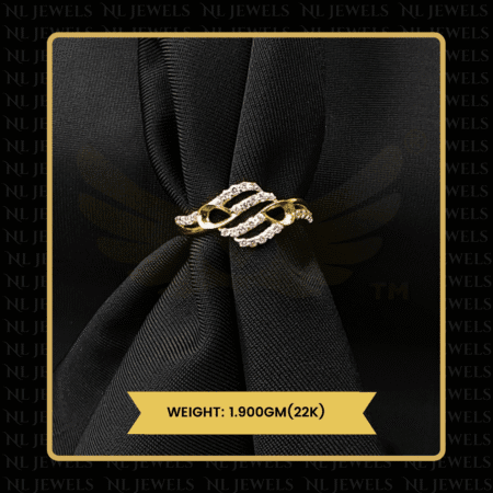Grace Touch Cubic Zirconia 22kt Gold Ring for Ladies