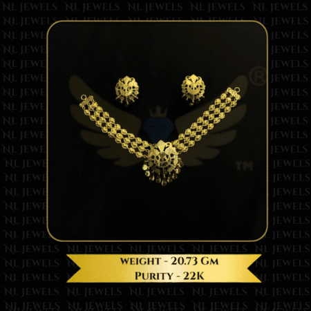 Luxury Punjabi Laser Cut Gold-Plated Necklace Set